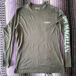 Men’s Magellan long sleeve Fishing Shirt - Gray, Size Large